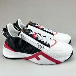 [홍콩명품,FENDI] 펜디 25SS 로고 FLOW 스니커즈 운동화 (화이트-블랙), SE5950, S3, 명품스니커즈,운동화,구두,로퍼,하이탑,신발