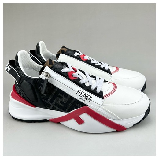 [홍콩명품,FENDI] 펜디 25SS 로고 FLOW 스니커즈 운동화 (화이트-블랙), SE5950, S3, 명품스니커즈,운동화,구두,로퍼,하이탑,신발
