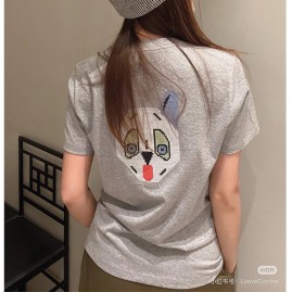 [가격문의][홍콩명품.LOEWE] 로에베 25SS 로고 여성 그래픽 반팔 티셔츠 (그레이), BM24159, MC, 레플리카의류,미러급사이트