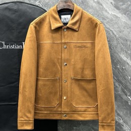 [홍콩명품,Christian Dior] 디올 25SS 로고 레더 가죽 다운 패딩 카라 자켓 (2컬러), BM24227, HH, 레플리카의류,미러급사이트