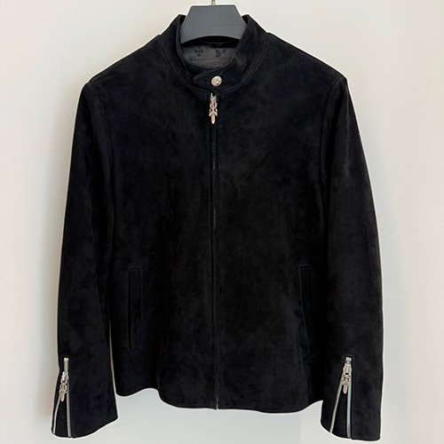 [홍콩명품.Chrome Hearts] 크롬하츠 25SS 로고 925실버 레더 가죽 자켓 (블랙), BM24231, TOM, 레플리카의류,미러급사이트