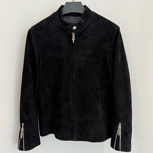 [홍콩명품.Chrome Hearts] 크롬하츠 25SS 로고 925실버 레더 가죽 자켓 (블랙), BM24231, TOM, 레플리카의류,미러급사이트