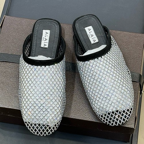 [홍콩명품.ALAIA] 알라이아 25SS 로고 여성 넷 슬리퍼 (10컬러), SE5980, GHS, 명품스니커즈,운동화,구두,로퍼,하이탑,신발