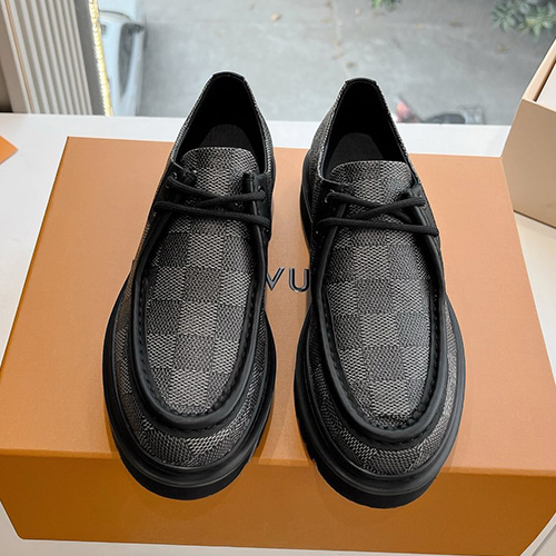 [홍콩명품.LOUIS VUITTON] 루이비통 25SS 로고 여성 다미에 레더 가죽 구두 로퍼 (블랙), SE5997, GHS, 명품스니커즈,운동화,구두,로퍼,하이탑,신발