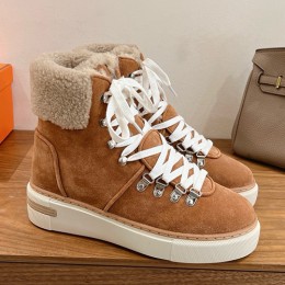 [홍콩명품.Hermes] 에르메스 25SS 로고 여성 시어링 레더 가죽 부츠 (3컬러), SE6001, GHS, 명품스니커즈,운동화,구두,로퍼,하이탑,신발