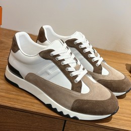 [가격문의][홍콩명품.Hermes] 에르메스 25SS 로고 남여 Trail 스니커즈 운동화 (화이트-브라운-카라멜), SE6009, GHS, 명품스니커즈,운동화,구두,로퍼,하이탑,신발