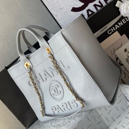 [가격문의][홍콩명품.CHANEL] 샤넬 25SS 로고 퀄팅 레더 가죽 토트백 핸드백 (그레이-금장), BGM5461, YF, 홍콩명품가방,명품쇼핑몰,크로스백,핸드백,구매대행