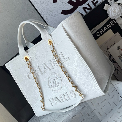 [가격문의][홍콩명품.CHANEL] 샤넬 25SS 로고 퀄팅 레더 가죽 토트백 핸드백 (화이트-금장), BGM5462, YF, 홍콩명품가방,명품쇼핑몰,크로스백,핸드백,구매대행