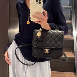 [홍콩명품.CHANEL] 샤넬 25SS 로고 레더 가죽 퀄팅 핸드백 크로스백 (블랙-금장), BGM5528, BDA, 홍콩명품가방,명품쇼핑몰,크로스백,핸드백,구매대행