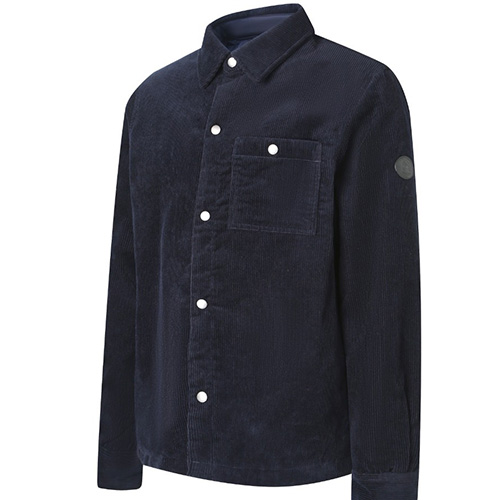 [홍콩명품.Burberry] 버버리 25SS 로고 코드류이 골덴 솜패딩 남방 셔츠 (네이비), BM24289, JL, 레플리카의류,미러급사이트