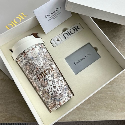 [홍콩명품,Christian Dior] 디올 26SS 로고 패턴 텀블러 세트 (화이트), ET3239, JX, 홍콩명품의류,구매대행,온라인명품
