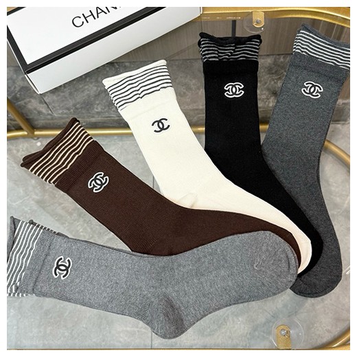 [홍콩명품.CHANEL] 샤넬 26SS 로고 명품 브랜드 모음 선물용 덧신 양말 5종, ET3251, JX, 홍콩명품의류,구매대행,온라인명품