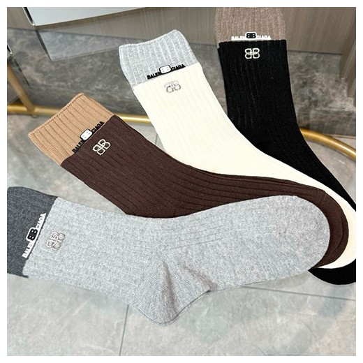 [홍콩명품.BALENCIAGA] 발렌시아가 26SS 로고 명품 브랜드 모음 선물용 덧신 양말 4종, ET3252, JX, 홍콩명품의류,구매대행,온라인명품