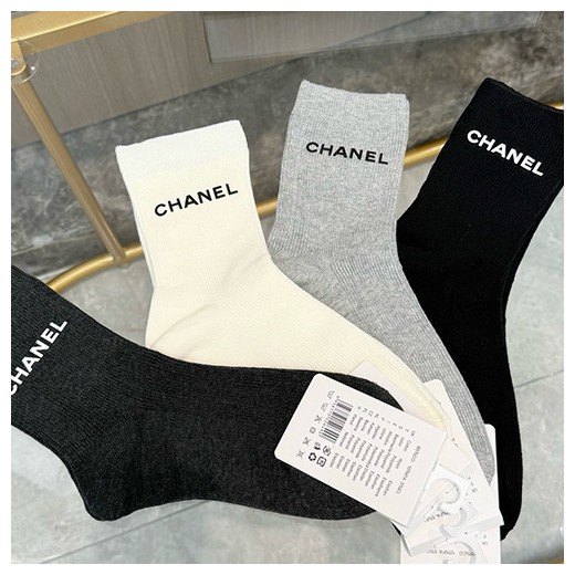 [홍콩명품.CHANEL] 샤넬 26SS 로고 명품 브랜드 모음 선물용 덧신 양말 4종, ET3254, JX, 홍콩명품의류,구매대행,온라인명품