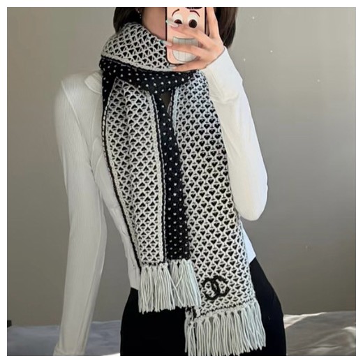 [홍콩명품.CHANEL] 샤넬 26SS 로고 패턴 30-190 리버서블 캐시미어 스카프 머플러 (그레이-블랙), ET3275, JX, 홍콩명품의류,구매대행,온라인명품