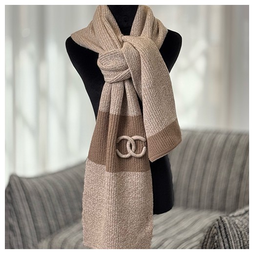 [홍콩명품.CHANEL] 샤넬 26SS 로고 30-175 캐시미어 스카프 머플러 (베이지), ET3277, JX, 홍콩명품의류,구매대행,온라인명품