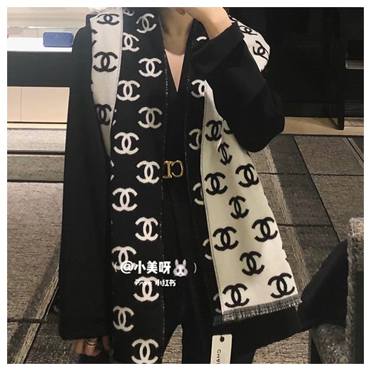 [홍콩명품.CHANEL] 샤넬 26SS 로고 패턴 35-185 캐시미어 스카프 머플러 (2컬러), ET3279, JX, 홍콩명품의류,구매대행,온라인명품