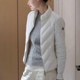 [홍콩명품.MONCLER] 몽클레어 26SS 로고 여성 레이어드 구스다운 패딩 자켓 (아이보리), BM24319, JL, 레플리카의류,미러급사이트