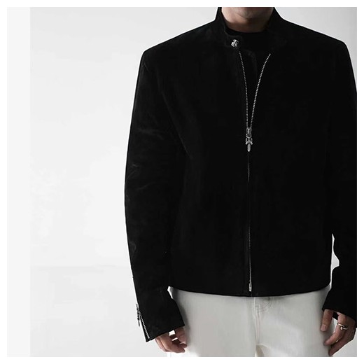 [홍콩명품.Chrome Hearts] 크롬하츠 26SS 로고 925실버 레더 가죽 자켓 (블랙), BM24337, TOM, 레플리카의류,미러급사이트