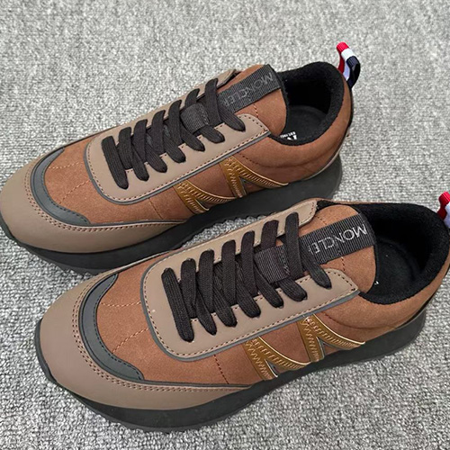 [홍콩명품.MONCLER] 몽클레어 26SS 로고 레더 가죽 스니커즈 운동화 (브라운), SE6030, X2, 명품스니커즈,운동화,구두,로퍼,하이탑,신발