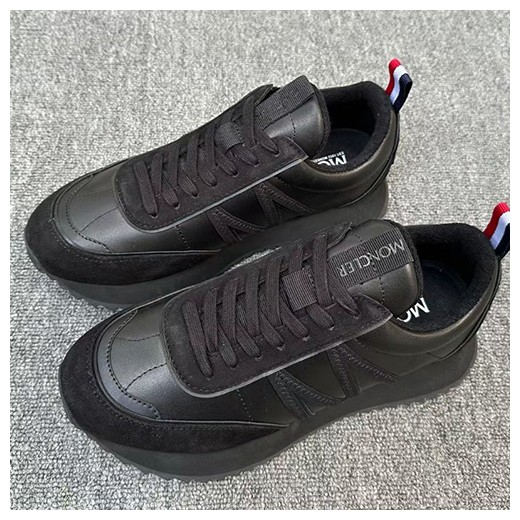 [홍콩명품.MONCLER] 몽클레어 26SS 로고 레더 가죽 스니커즈 운동화 (블랙), SE6034, X2, 명품스니커즈,운동화,구두,로퍼,하이탑,신발