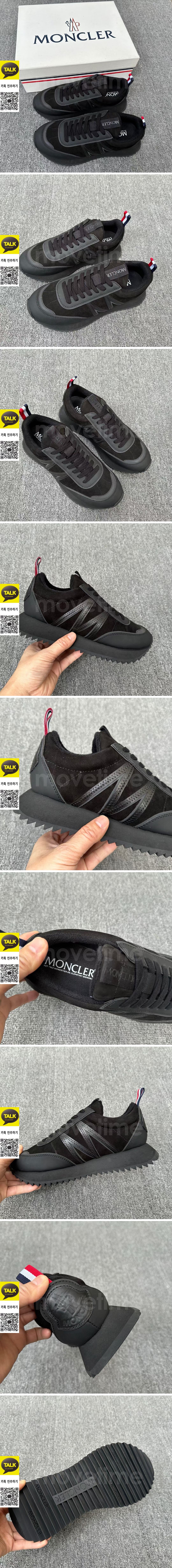 [홍콩명품.MONCLER] 몽클레어 26SS 로고 레더 가죽 스니커즈 운동화 (블랙), SE6035, X2, 명품스니커즈,운동화,구두,로퍼,하이탑,신발