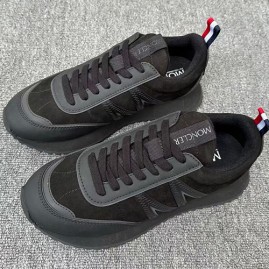 [홍콩명품.MONCLER] 몽클레어 26SS 로고 레더 가죽 스니커즈 운동화 (블랙), SE6035, X2, 명품스니커즈,운동화,구두,로퍼,하이탑,신발