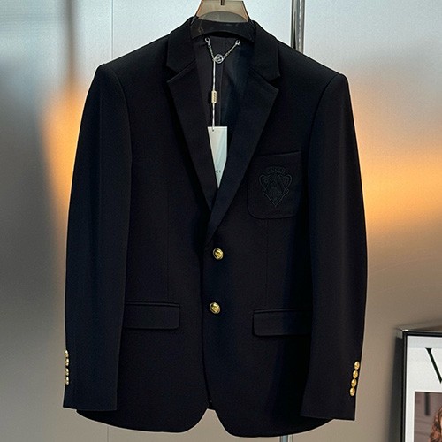 [홍콩명품.Gucci] 구찌 26SS 로고 자수 정장 수트 자켓 (블랙), BM24354, 레플리카의류,미러급사이트