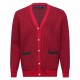 [홍콩명품.LOUIS VUITTON] 루이비통 26SS 로고 패턴  V넥 니트 가디건 1AFXXY (레드), BM24367, 레플리카의류,미러급사이트