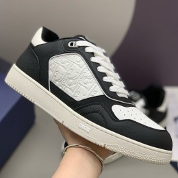 [홍콩명품,Christian Dior] 디올 26SS 로고 오블리크 레더 가죽 스니커즈 운동화 (블랙-화이트), SE6060, PMD, 명품스니커즈,운동화,구두,로퍼,하이탑,신발