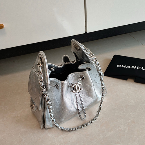 [홍콩명품.CHANEL] 샤넬 26SS 로고 퀄팅 레더 가죽 토트백 크로스백 (실버), BGM5577, BC, 홍콩명품가방,명품쇼핑몰,크로스백,핸드백,구매대행