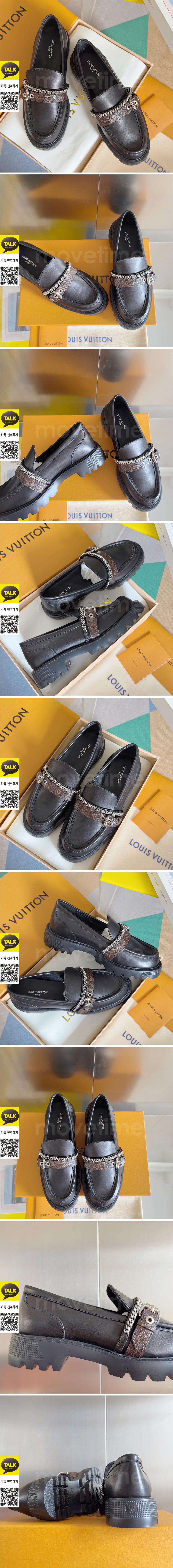 [홍콩명품.LOUIS VUITTON] 루이비통 26SS 로고 여성 District 3.5cm굽 구두 로퍼 (블랙), SE6074, GHS, 명품스니커즈,운동화,구두,로퍼,하이탑,신발