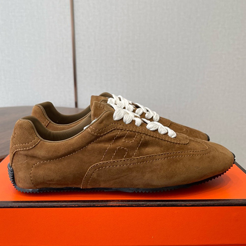 [홍콩명품.Hermes] 에르메스 26SS 로고 남여 레더 가죽 스니커즈 운동화 (브라운), SE6080, GHS, 명품스니커즈,운동화,구두,로퍼,하이탑,신발