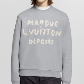 [가격문의][홍콩명품.LOUIS VUITTON] 루이비통 26SS 로고 엠브로이더드 시그니처 스웨트셔츠 1AIKCO (그레이), BM24506, YS, 레플리카의류,미러급사이트