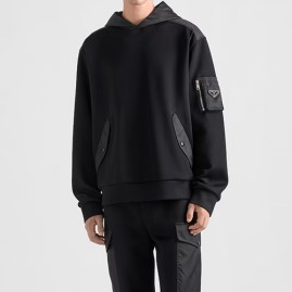 [가격문의][홍콩명품,PRADA] 프라다 26SS 삼각로고 후드 티셔츠 (블랙), BM24509, YS, 레플리카의류,미러급사이트