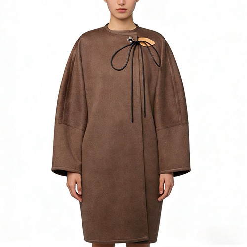 [홍콩명품.LOUIS VUITTON] 루이비통 26SS 로고 여성 라운드넥 코트 1AJE49 (브라운), BM24543, MC, 레플리카의류,미러급사이트