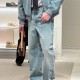 [홍콩명품.LOUIS VUITTON] 루이비통 26SS 로고 데님 팬츠 진 청바지, BM24566, JL, 레플리카의류,미러급사이트