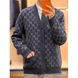 [홍콩명품.Gucci] 구찌 26SS 로고 GG수프림 V넥 니트 가디건 (네이비), BM24606, KSM, 레플리카의류,미러급사이트