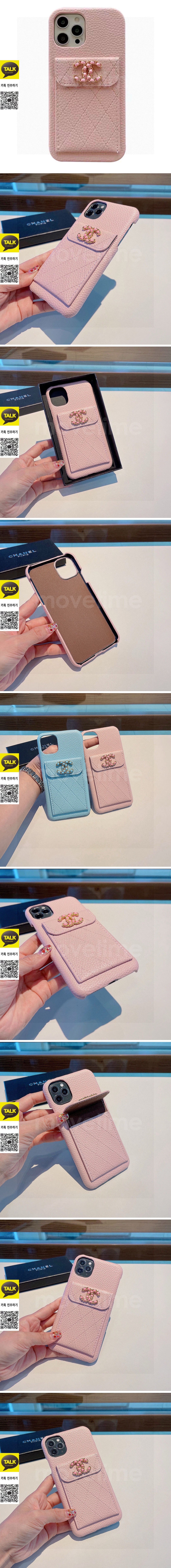 [홍콩명품.CHANEL] 샤넬 26SS 로고 아이폰 레더 가죽 핸드폰 케이스 월렛 커버 (2컬러), ET3311, NNT, 홍콩명품의류,구매대행,온라인명품