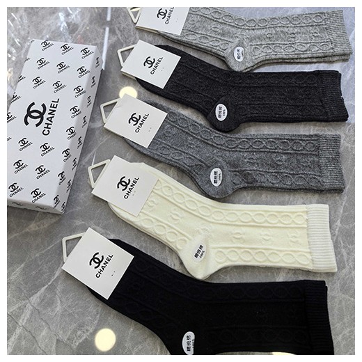 [홍콩명품.CHANEL] 샤넬 26SS 로고 명품 브랜드 모음 선물용 덧신 양말 5종, ET3336, NNT, 홍콩명품의류,구매대행,온라인명품