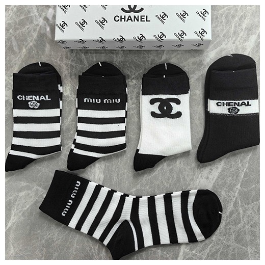 [홍콩명품.CHANEL] 샤넬 26SS 로고 명품 브랜드 모음 선물용 덧신 양말 5종, ET3338, NNT, 홍콩명품의류,구매대행,온라인명품