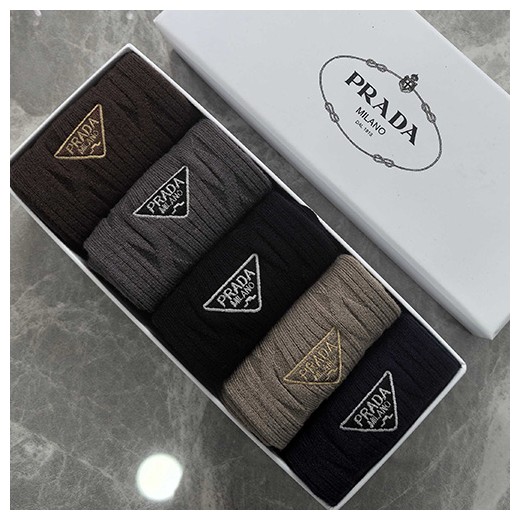 [홍콩명품,PRADA] 프라다 26SS 로고 명품 브랜드 모음 선물용 덧신 양말 5종, ET3341, NNT, 홍콩명품의류,구매대행,온라인명품