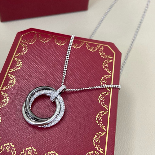 [홍콩명품.CARTIER] 까르띠에 26SS 로고 링 다이아 장식 목걸이, ET3358, NNT, 명품레플리카 모자 캡 남자여자