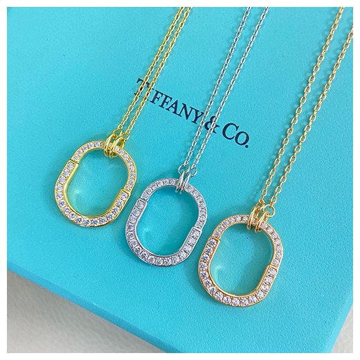 [홍콩명품.Tiffany & Co] 티파니앤코 26SS 로고 링 다이아 장식 목걸이 (3컬러), ET3359, NNT, 명품레플리카 모자 캡 남자여자