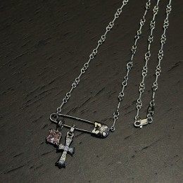 [홍콩명품.Chrome Hearts] 크롬하츠 26SS 로고 다이아 장식 목걸이, ET3362, NNT, 명품레플리카 모자 캡 남자여자