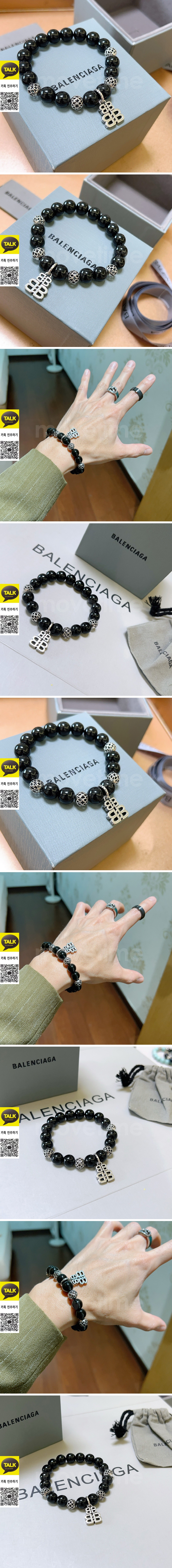 [홍콩명품.BALENCIAGA] 발렌시아가 26SS 로고 BB 볼체인 브레이슬릿 팔찌, ET3376, NNT, 명품레플리카 모자 캡 남자여자