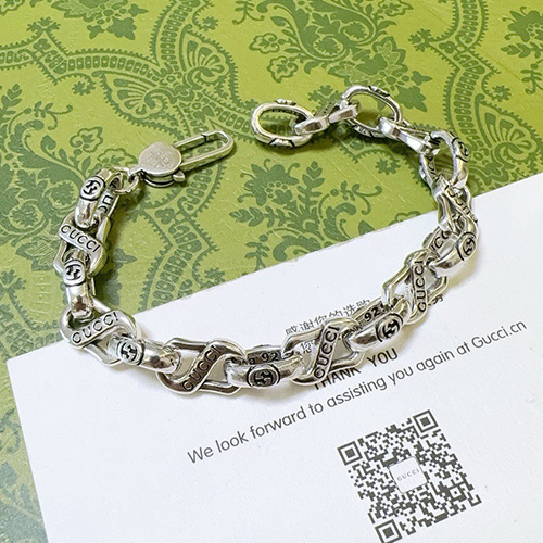 [홍콩명품.Gucci] 구찌 26SS 로고 실버 팔찌, ET3385, NNT, 명품레플리카 모자 캡 남자여자