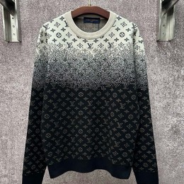 [홍콩명품.LOUIS VUITTON] 루이비통 26SS 로고 모노그램 그라데이션 니트 스웨터 (블랙), BM24621, KK, 레플리카의류,미러급사이트