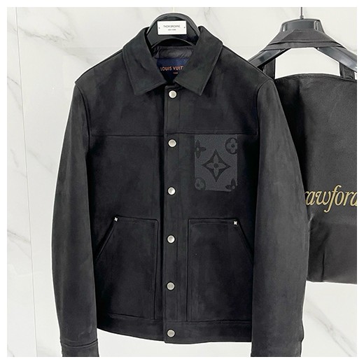 [홍콩명품.LOUIS VUITTON] 루이비통 26SS 로고 모노그램 레더 가죽 카라 자켓 (3컬러), BM24642, HH, 레플리카의류,미러급사이트