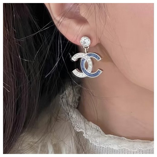[홍콩명품.CHANEL] 샤넬 26SS 로고 다이아 장식 이어링 귀걸이, ET3398, JL, 명품악세사리,팔찌,귀걸이,반지